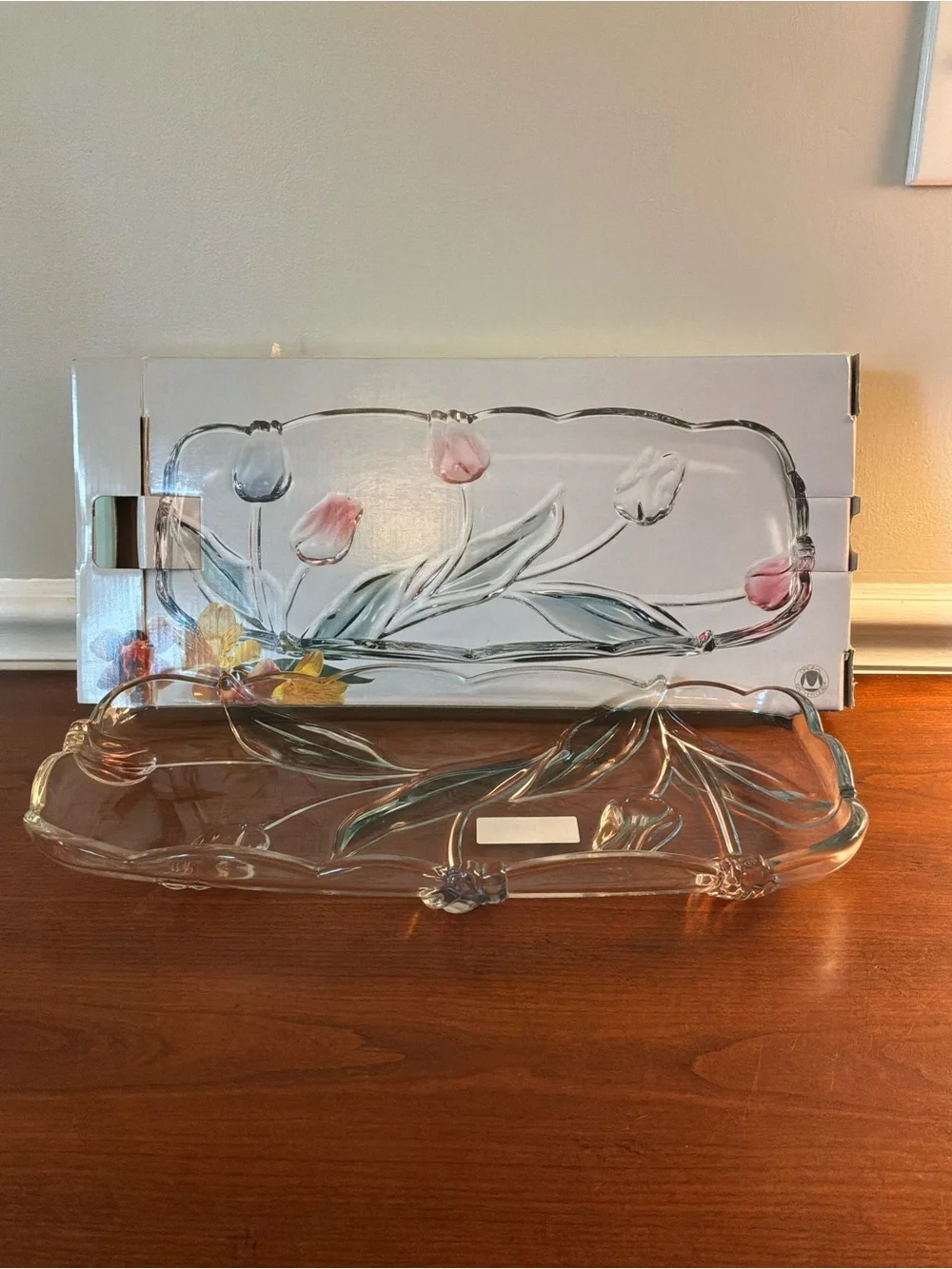 Mikasa Clear Glass Tulip Vanity Tray